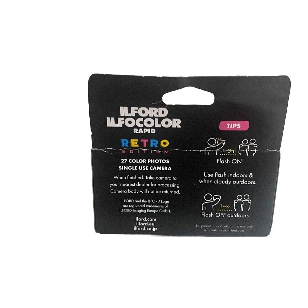 Ilford Ilfocolor Rapid Retro Single Use Camera New